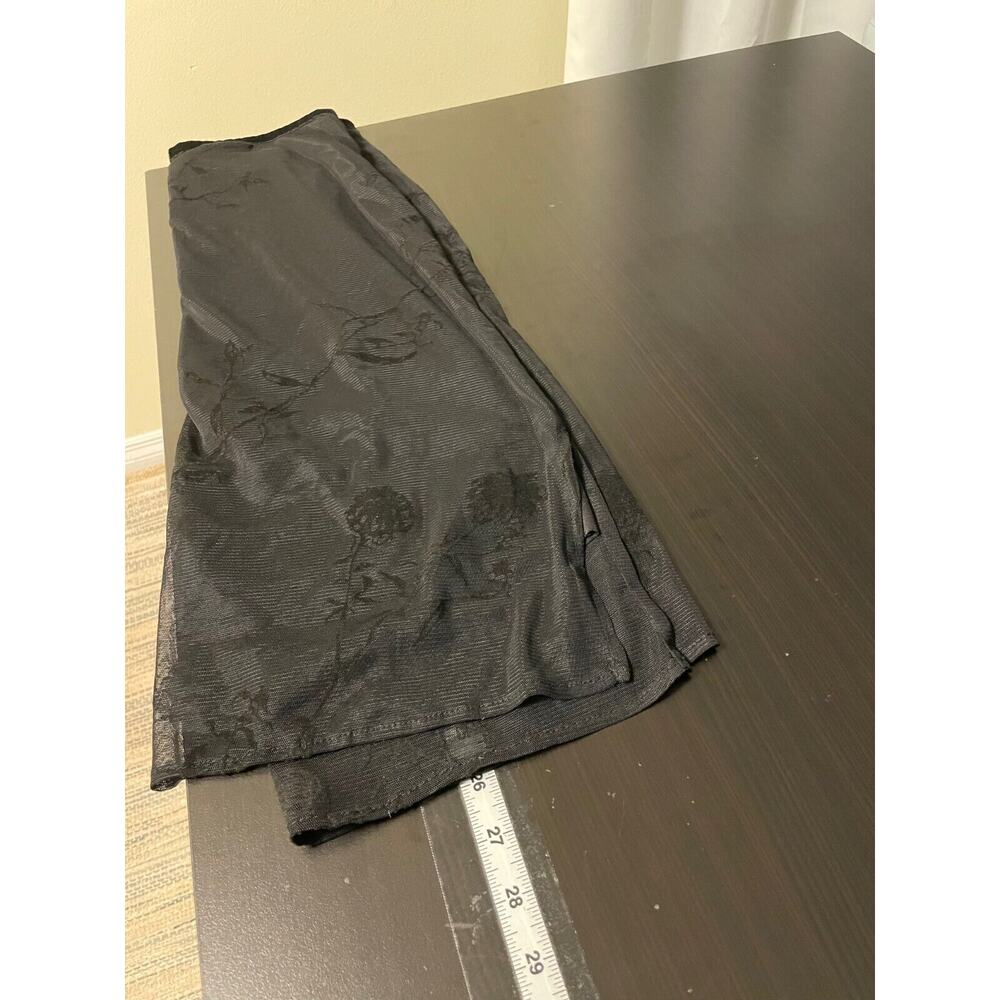 Vintage Norton Mcnaughton Womens Skirt Size 10 Black Floral Mesh Whimsigoth 90s - Picture 10 of 11